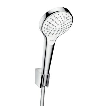 Set dus Hansgrohe Croma Select S Vario 3 jeturi, porter si furtun 1,6m , alb crom - 26411400 Set dus Hansgrohe Croma Select S Vario 3 jeturi, porter si furtun 1,6m , alb crom - 26411400